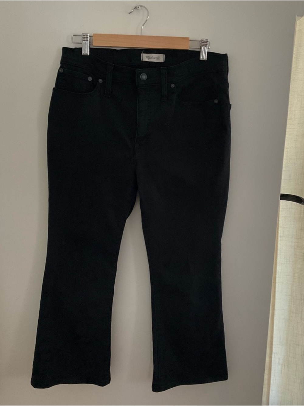 Madewell Black Stretch Cali Demi-Boot Jeans, Sz 31s